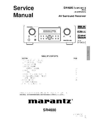 Marantz SR-4600  Marantz SR SR-4600 SR-4600.pdf