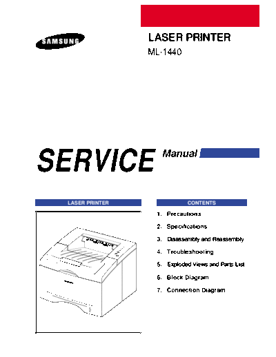 Samsung ML-1440repair  Samsung Printer ML1440 ML-1440repair.rar