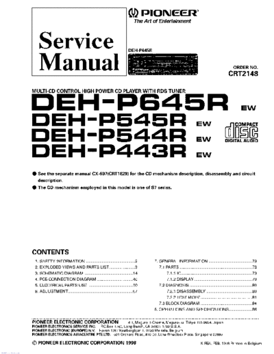 Pioneer DEH-P443-DEH-P544-DEH-P545-DEH-P645  Pioneer Car Audio DEH-P443-DEH-P544-DEH-P545-DEH-P645.rar