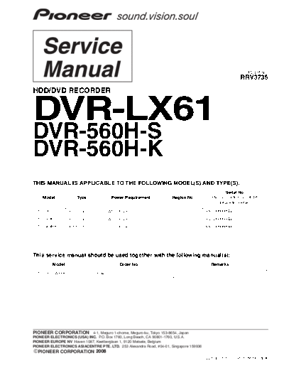 Pioneer RRV3735 DVR-LX61.part2  Pioneer DVD DVR-560HX-S RRV3735_DVR-LX61.part2.rar