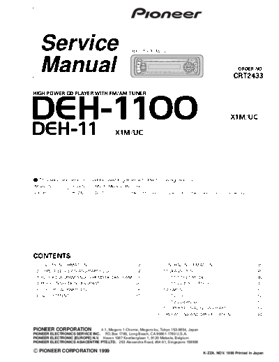 Pioneer DEH-1100,11  Pioneer DEH DEH-1100 & 11 Pioneer_DEH-1100,11 .pdf