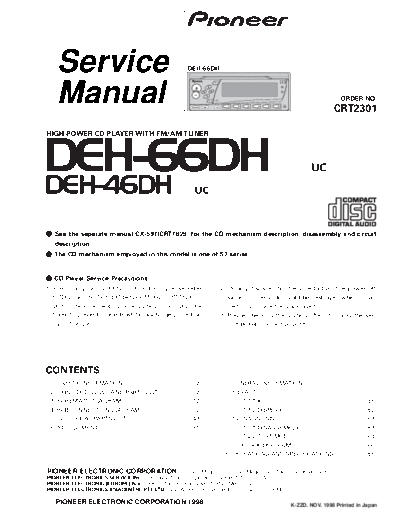 Pioneer DEH-66DH,46DH  Pioneer DEH DEH-66DH & 46DH Pioneer_DEH-66DH,46DH.pdf
