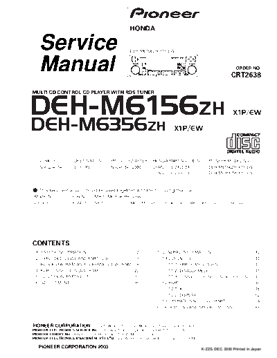 Pioneer DEH-M6156ZH  Pioneer DEH DEH-M6156ZH Pioneer_DEH-M6156ZH.pdf