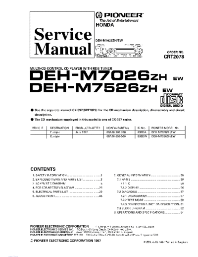 Pioneer DEH-M7026,M7526  Pioneer DEH DEH-M7026 & M7526 Pioneer_DEH-M7026,M7526.pdf