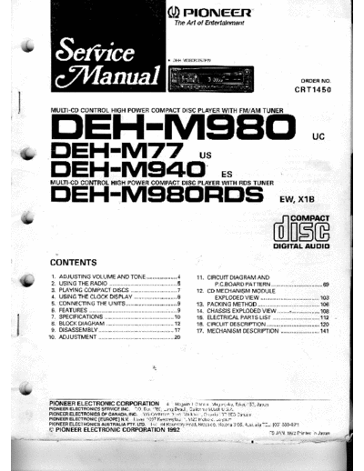 Pioneer DEH-M980,M77,M940  Pioneer DEH DEH-M980 & M77 & M940 Pioneer_DEH-M980,M77,M940.pdf