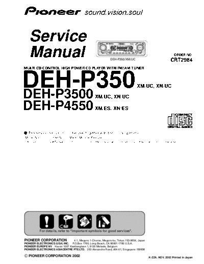 Pioneer DEH-P350,P3500,P4550  Pioneer DEH DEH-P350 & P3500 & P4550 Pioneer_DEH-P350,P3500,P4550.pdf