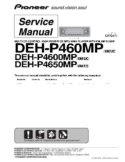 Pioneer DEH-P460MP,P4600MP,P4650MP  Pioneer DEH DEH-P460MP & P4600MP & P4650MP Pioneer_DEH-P460MP,P4600MP,P4650MP.pdf