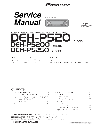 Pioneer DEH-P520,P5200,P5250  Pioneer DEH DEH-P520 & P5200 & P5250 Pioneer_DEH-P520,P5200,P5250.pdf