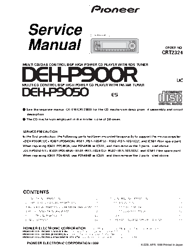 Pioneer DEH-P900R  Pioneer DEH DEH-P900R Pioneer_DEH-P900R.pdf