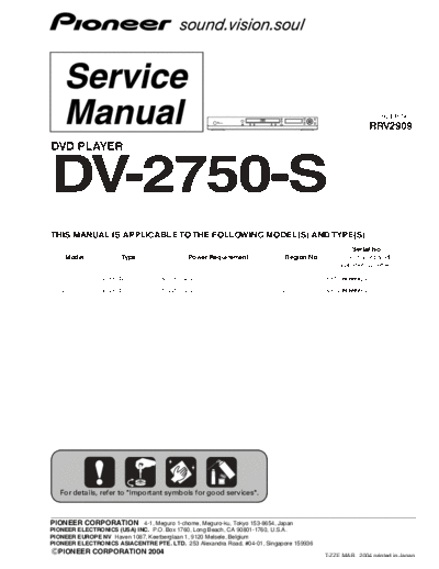 Pioneer DV-2750-S  Pioneer DV DV-2750 DV-2750-S.pdf