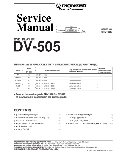 Pioneer DV-505  Pioneer DV DV-505 DV-505.pdf