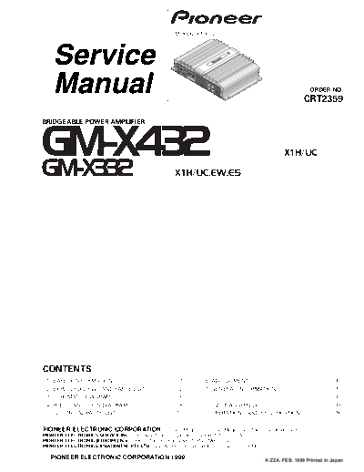 Pioneer GM-X434 X334 (CRT2359)  Pioneer GM GM-X434 & X334 Pioneer_GM-X434_X334 (CRT2359).pdf