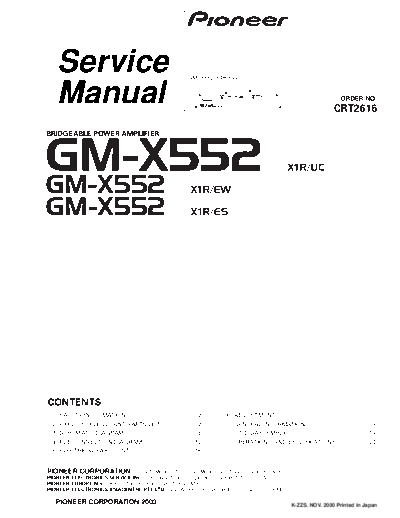 Pioneer GM-X552  Pioneer GM GM-X552 Pioneer_GM-X552.pdf