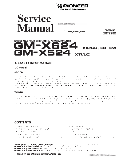 Pioneer GM-X624,X524  Pioneer GM GM-X624 & X524 Pioneer_GM-X624,X524.pdf