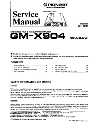 Pioneer GM-X904  Pioneer GM GM-X904 Pioneer_GM-X904.pdf
