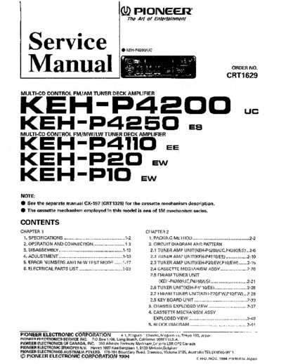 Pioneer KEH-P4200  Pioneer KEH KEH-P4200 Pioneer_KEH-P4200.pdf