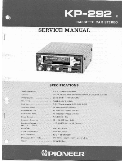 Pioneer KP-292  Pioneer KP KP-292 PIONEER KP-292.pdf