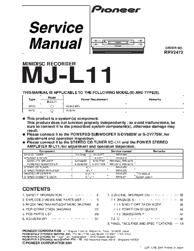 Pioneer MJ-L11  Pioneer MJ MJ-L11 MJ-L11.pdf