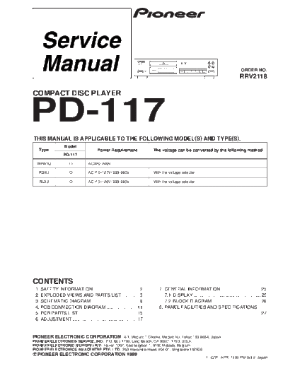 Pioneer PD-117  Pioneer PD PD-117 PD-117.pdf
