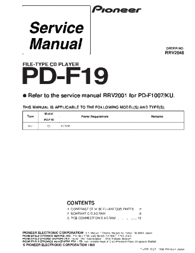 Pioneer PD-F19  Pioneer PD PD-F19 PD-F19.pdf