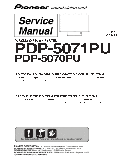 Pioneer tv PDP-5071,5070PU(ARP-3354)  Pioneer PDP PDP-5071 & 5070 pioneer_tv_PDP-5071,5070PU(ARP-3354).pdf