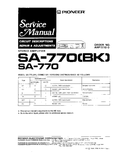 Pioneer -SA770  Pioneer SA SA-770BK Pioneer-SA770.pdf
