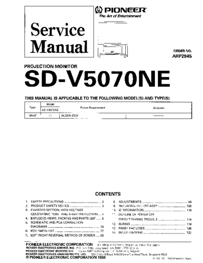 Pioneer SD-V5070NE  Pioneer SD SD-V5070NE SD-V5070NE.pdf