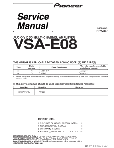 Pioneer VSA-E08  Pioneer VSA VSA-E08 VSA-E08.pdf