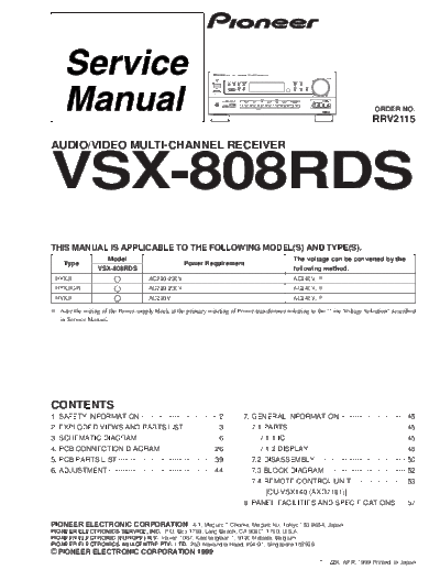 Pioneer VSX-808RDS  Pioneer VSX VSX-808RDS VSX-808RDS.pdf