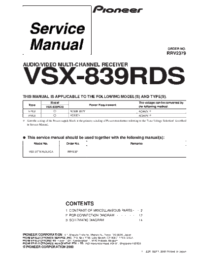 Pioneer VSX-839RDS  Pioneer VSX VSX-839RDS VSX-839RDS.pdf