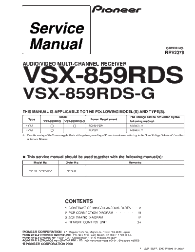 Pioneer VSX-859RDS  Pioneer VSX VSX-859RDS VSX-859RDS.pdf