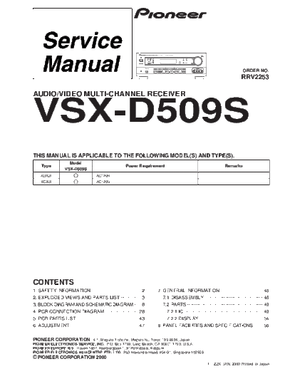 Pioneer VSX-D509S  Pioneer VSX VSX-D509S VSX-D509S.pdf