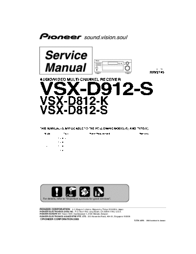 Pioneer VSX-D912-S  Pioneer VSX VSX-D912 VSX-D912-S.pdf