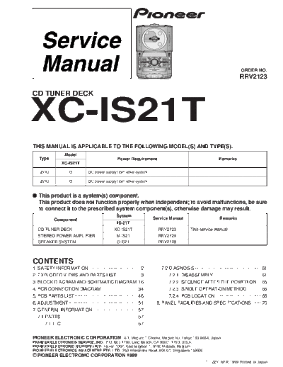 Pioneer XC-IS21T  Pioneer XC XC-IS21T XC-IS21T.pdf