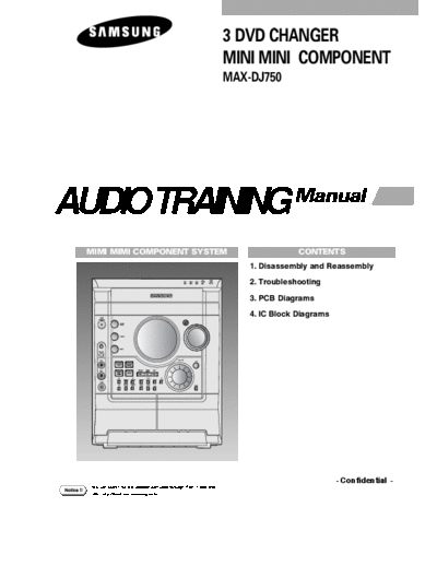 Samsung DJ750 Training Manual  Samsung Audio MAX-DJ750 DJ750_Training Manual.rar