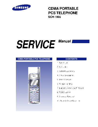 Samsung SCH-1000 service manual  Samsung GSM Samsung SCH-1000 service manual.pdf