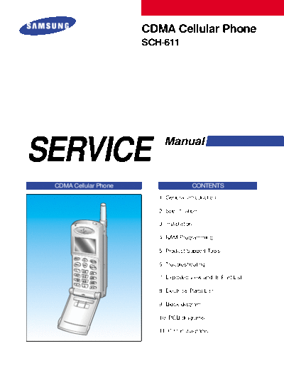 Samsung SCH-611 service manual  Samsung GSM Samsung SCH-611 service manual.pdf