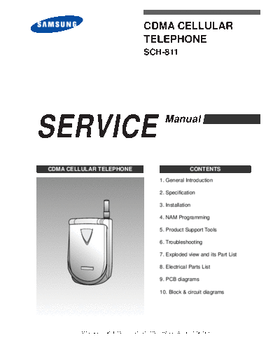Samsung SCH-811 service manual  Samsung GSM Samsung SCH-811 service manual.pdf