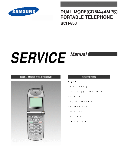 Samsung SCH-850 service manual  Samsung GSM Samsung SCH-850 service manual.pdf