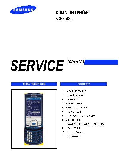 Samsung SCH-i830 service manual  Samsung GSM Samsung SCH-i830 service manual.pdf