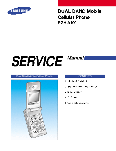 Samsung SGH-A100 service manual  Samsung GSM Samsung SGH-A100 service manual.pdf