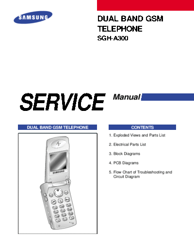 Samsung SGH-A300 service manual  Samsung GSM Samsung SGH-A300 service manual.pdf
