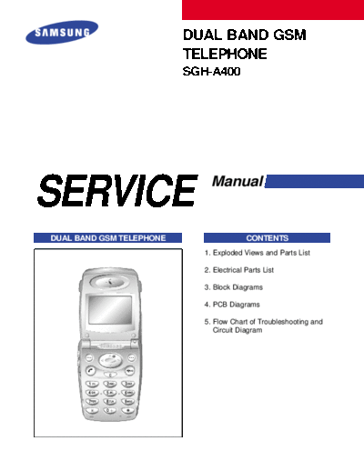 Samsung SGH-A400 service manual  Samsung GSM Samsung SGH-A400 service manual.pdf