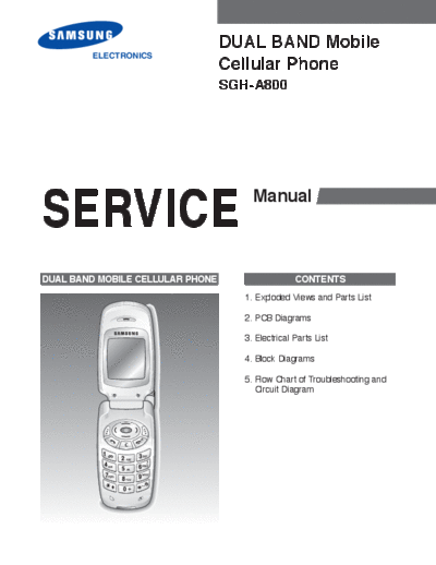 Samsung SGH-A800 service manual  Samsung GSM Samsung SGH-A800 service manual.pdf