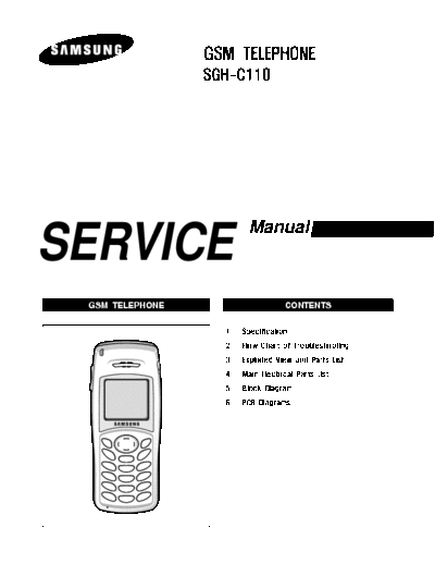 Samsung SGH-C110 service manual  Samsung GSM Samsung SGH-C110 service manual.pdf