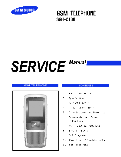 Samsung SGH-C130 service manual  Samsung GSM Samsung SGH-C130 service manual.pdf