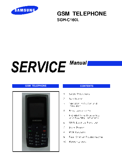 Samsung SGH-C160L service manual  Samsung GSM Samsung SGH-C160L service manual.pdf