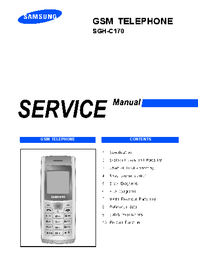 Samsung SGH-C170 service manual  Samsung GSM Samsung SGH-C170 service manual.pdf