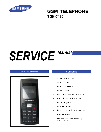 Samsung SGH-C180 service manual  Samsung GSM Samsung SGH-C180 service manual.pdf