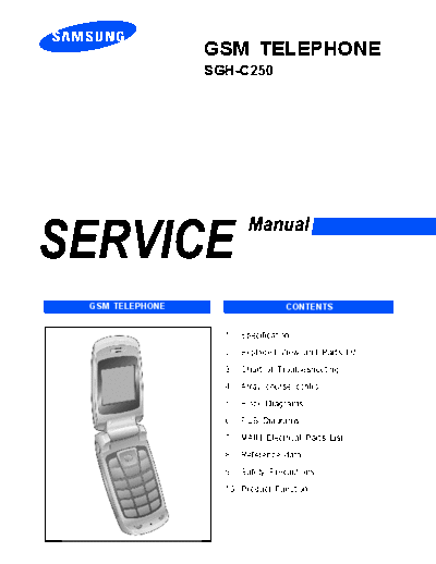 Samsung SGH-C250 service manual  Samsung GSM Samsung SGH-C250 service manual.pdf